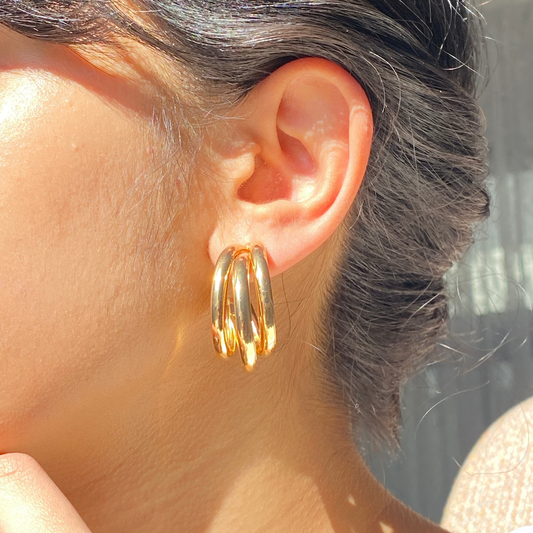 TRIO GOLD HOOPS
