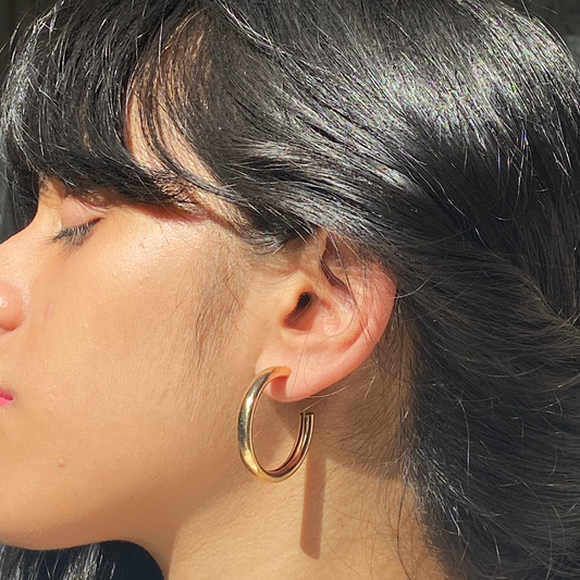 Solid Gold Hoops