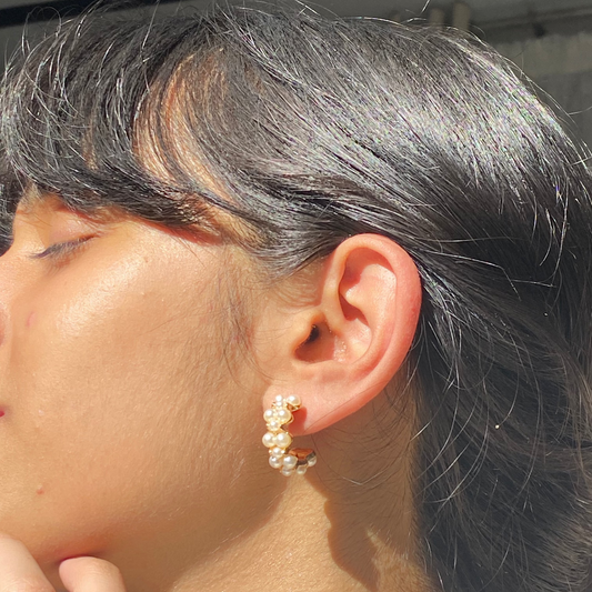Gilded Pearl Studs
