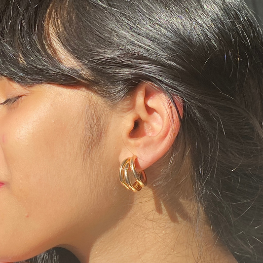 Mini Trio Gold Hoops