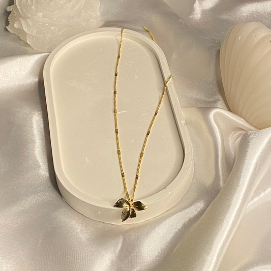 luxe petal charm necklace
